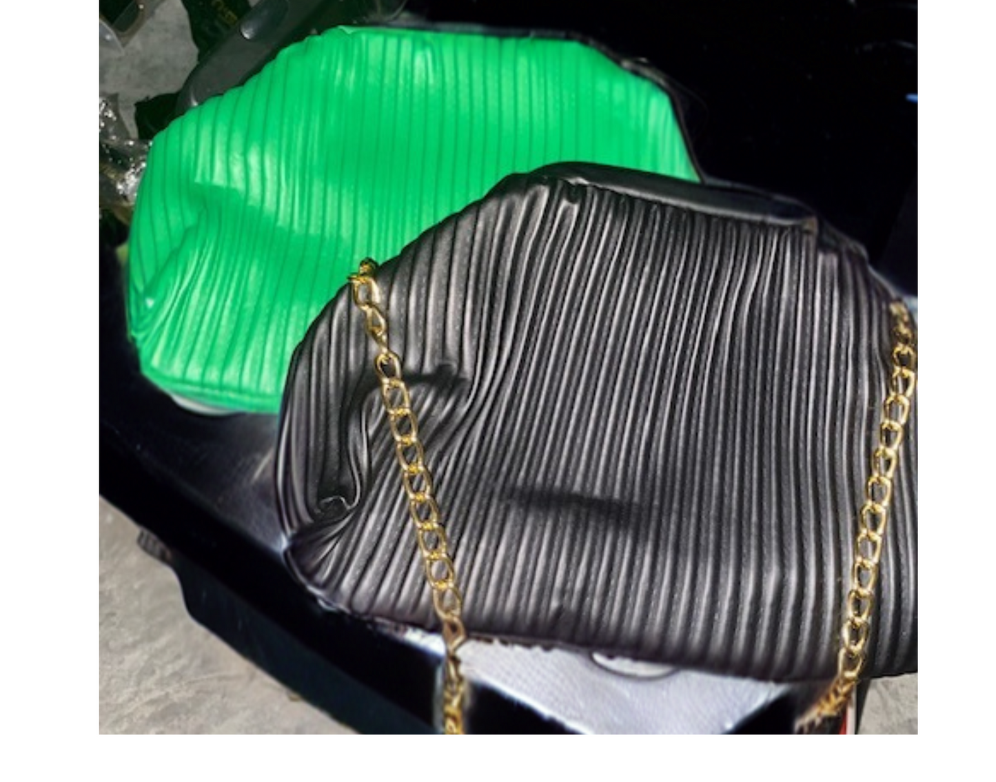 (2) Leather Clutch Purses