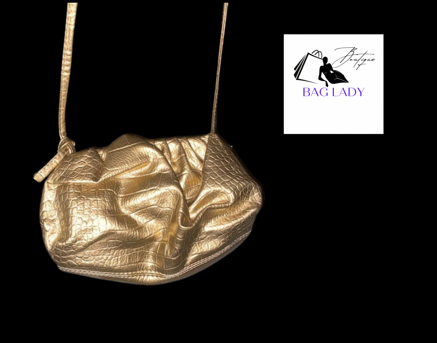 Gold Croc Inspired Handbag