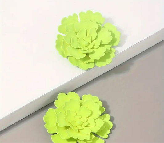 Lime Petal Earrings