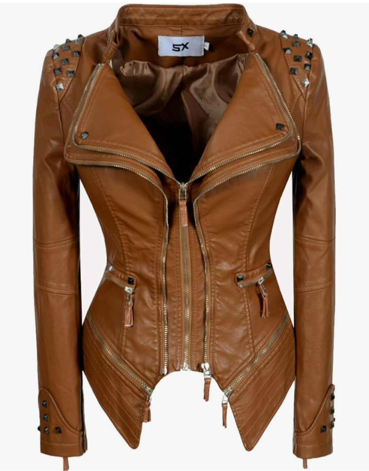 Contoured Leather Jacket