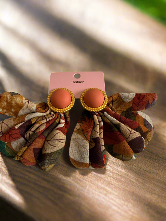 Floral Fabric Earrings