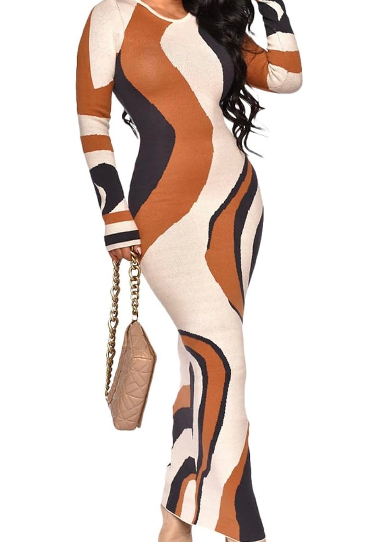 Fall Stretchy Bodycon Dress