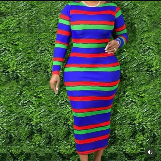Color Striped Dress