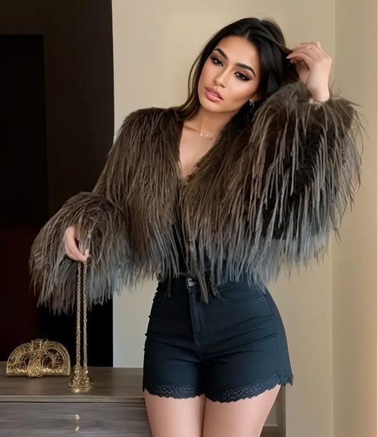 Short Open Fur Jacket