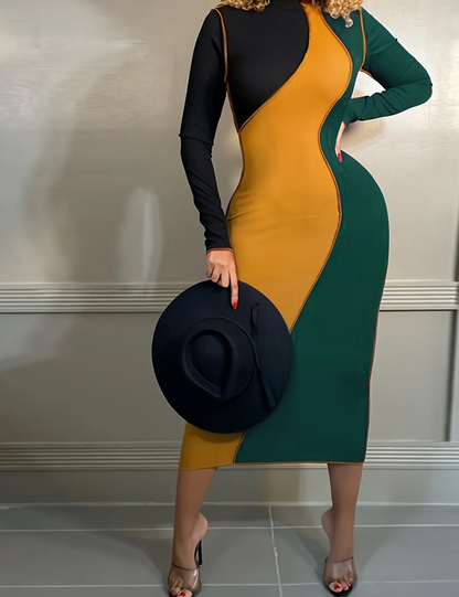 Color Block Patch work Dress