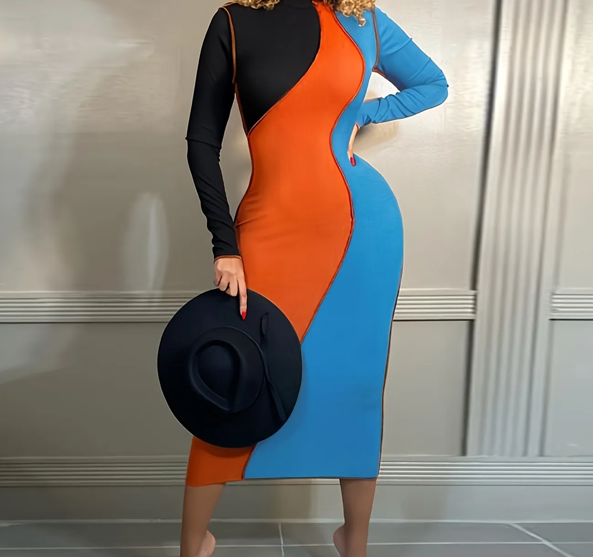 Color Block Patch work Dress