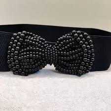 Elegant Black Pearl Belt