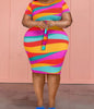 Rainbow Striped Dress
