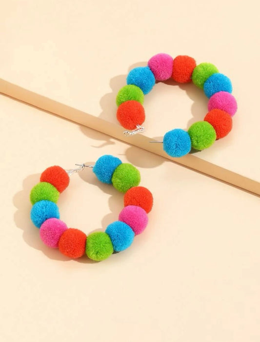 Pom Pom Earrings