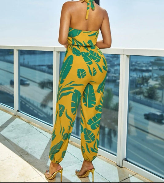 Floral Halter Jumpsuit