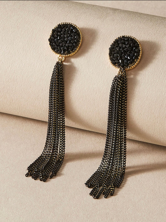 Tear Drop Tassel Earrings