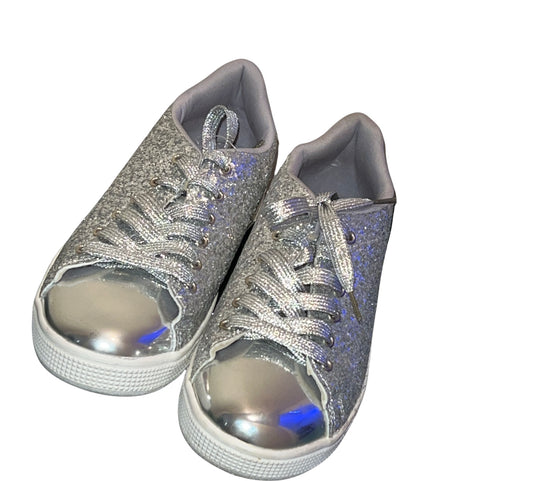 Silver Shiny Sneakers