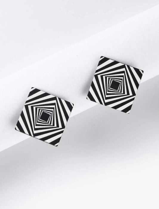 Maze Square Earrings