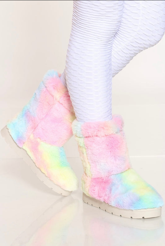 Faux Fur Multicolor boots