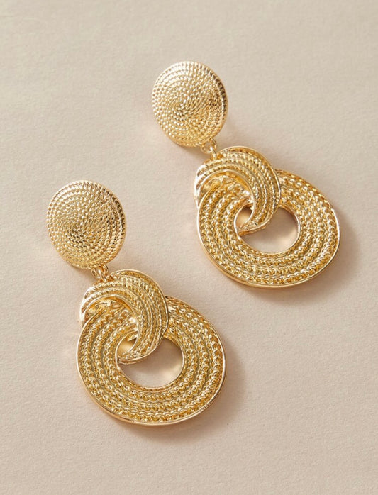 Round Drop Earrings