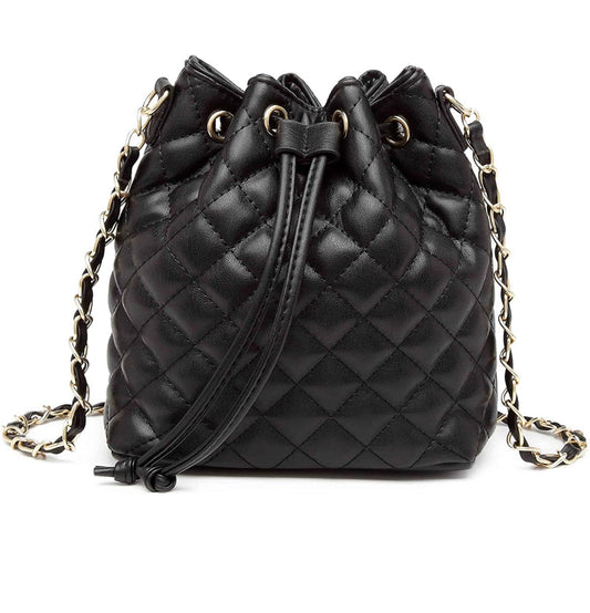 Quilted drawstring Crossbody