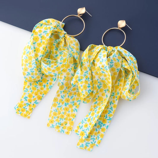 Yellow Ribbon Earrings