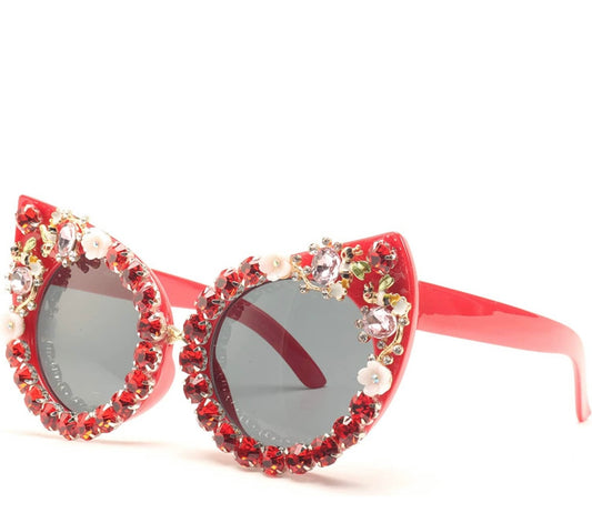 Rhinestone Cat Eye Shades